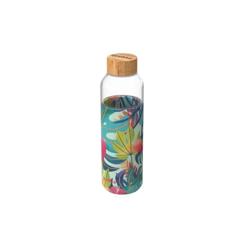 BOTELLA CRISTAL REDONDA CON FUNDA SILICONA 660ML
