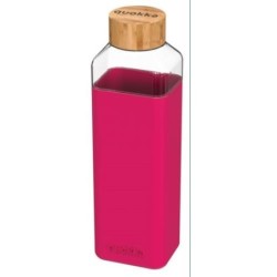 BOTELLA CRISTAL CUADRADA CON FUNDA MAROON 700ML