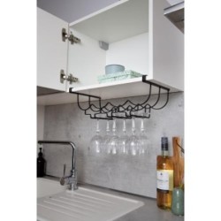 COLGADOR BOTELLAS Y COPAS KLEA NEGRO 53259