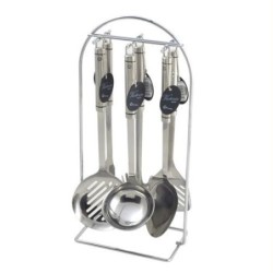 JGO. COCINA VICTORIA C/SOPORTE 6 PIEZAS INOX.