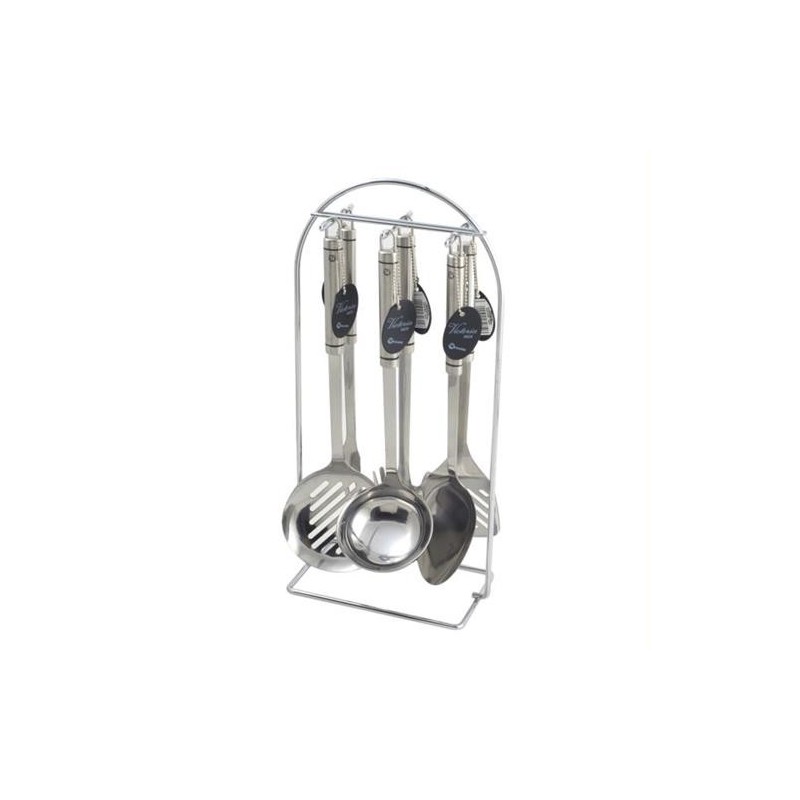 JGO. COCINA VICTORIA C/SOPORTE 6 PIEZAS INOX.