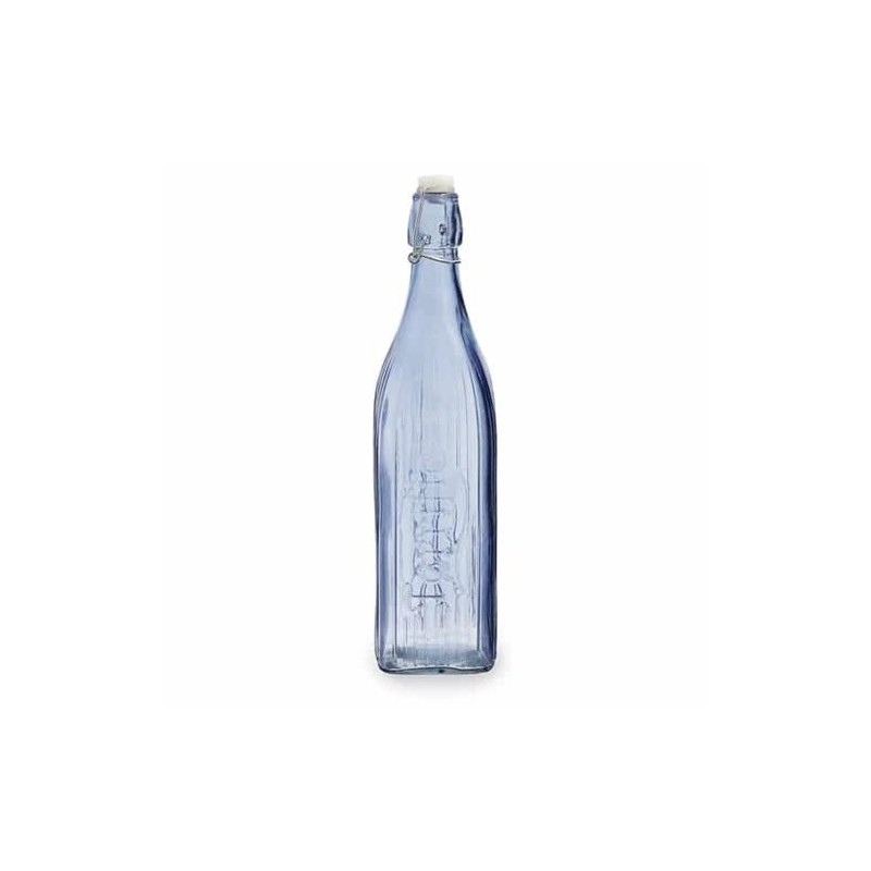 BOTELLA GASEOSA CUADRAD 1L AZUL VIBA QD