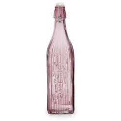 BOTELLA GASEOSA 1L CUADRADA ROSA VIBA QD