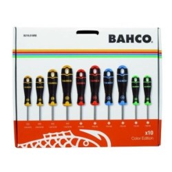 JUEGO 10 DESTORNILLADORES COLORES BAHCOFIT