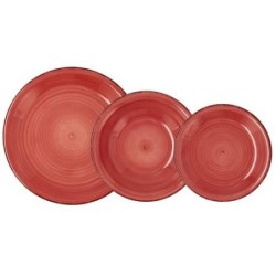VAJILLA CERAMICA 18 PZS CORAL VITA QD 5424900