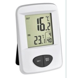 TERMOMETRO DIGITAL CON RELOJ Y SENSOR TEMPERATURA