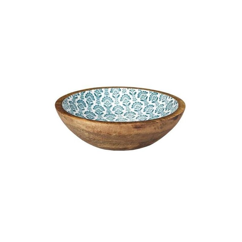 BOL ENSALADERA D.24 CM MADERA JAIPUR AZUL KA0080