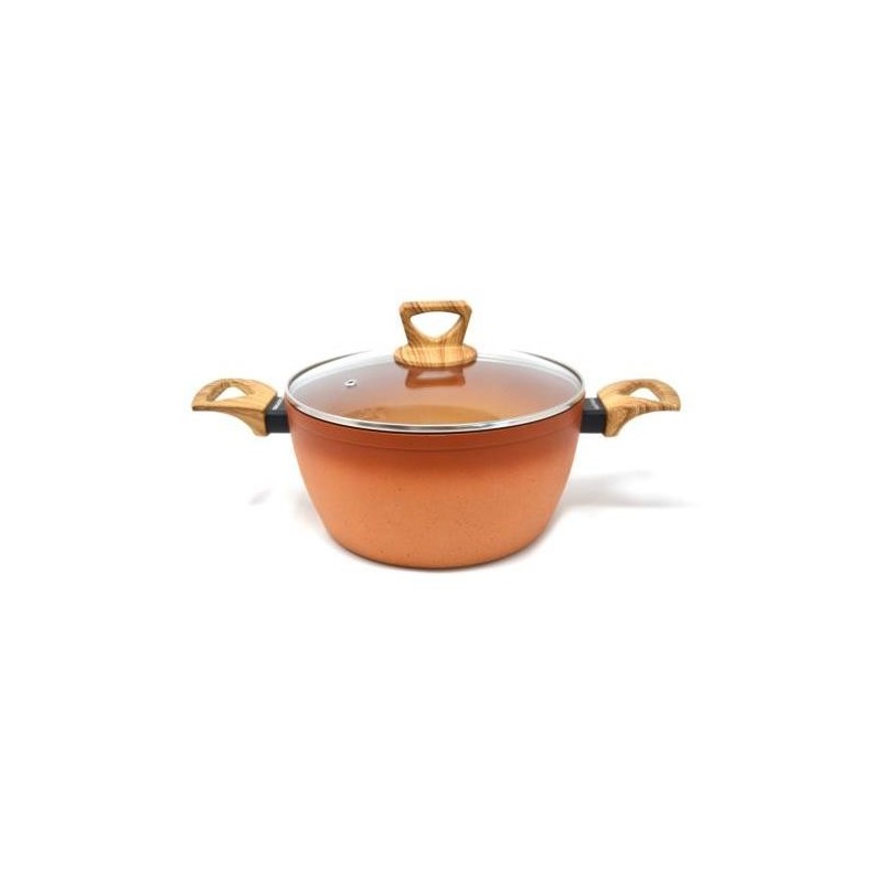 CACEROLA TERRACOTTA C/TAPA 28