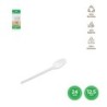 CUCHARA POSTRE PLASTICO RECICLABLE BLANCA(P-24UND)