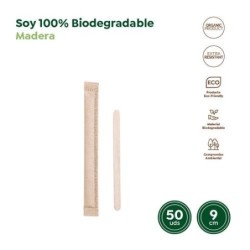 PALETINA MADERA BIODEGRADABLE 9CM (PACK-50UND)