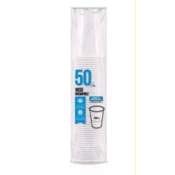 VASO PLASTICO BLANCO 330CC (PACK-50) 5104