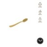 CUCHARA COLOR ORO 12,5CM REUTILIZABLE 12UDS 1794R