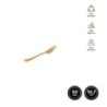 TENEDOR MINI ORO 10,7CM 50 UDS REUTILIZABLE 1803R