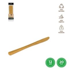 CUCHILLO ORO 20CM REUTILIZABLE 12UDS 1783R