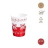 VASO CARTON 270CC ROJO ESTAMPADO 6UDS 7667