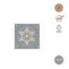 SERVILLETA DOBLE CAPA 33X33CM PLATA DECORADA 30UDS