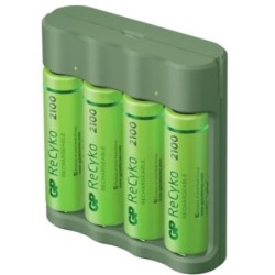 CARGADOR GP RECYKO 4 PILAS AA O AAA + 4 PILAS AA