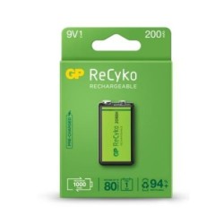PILA RECARGABLE PRECARGADA RECYKO 6LR61 9V