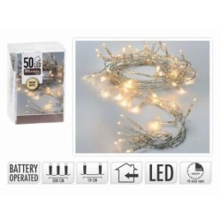 GUIRNALDA 50 LEDS BLANCOS A PILAS AX9800660