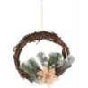CORONA RAMAS RATAN DECORADA 30CM AKB003050
