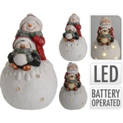 FIGURA PAPA NOEL CON ILUMINACION LED 40CM