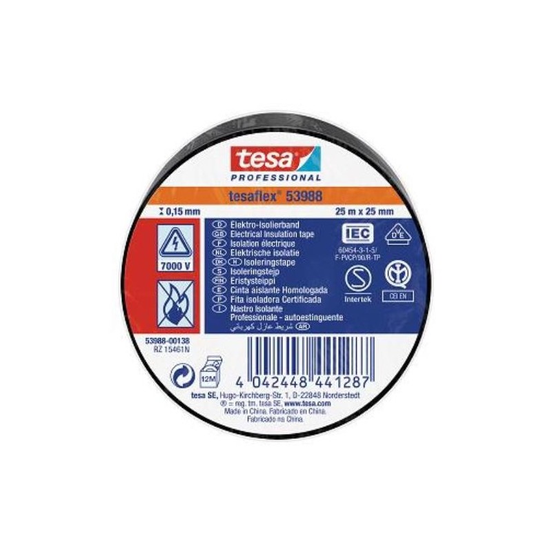 CINTA AISLANTE 25X25 NEGRA 53988-138