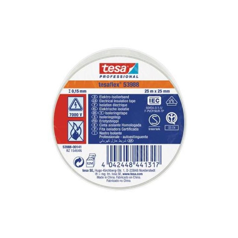 CINTA AISLANTE 25X25 BLANCA 53988-141