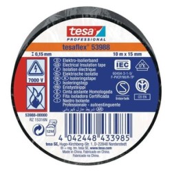 CINTA AISLANTE PROFESIONAL 10 M X 15 MM NEGRO