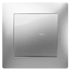 PULSADOR LUMINOSO 10 AH. 250 V. ALUMINIO 9211