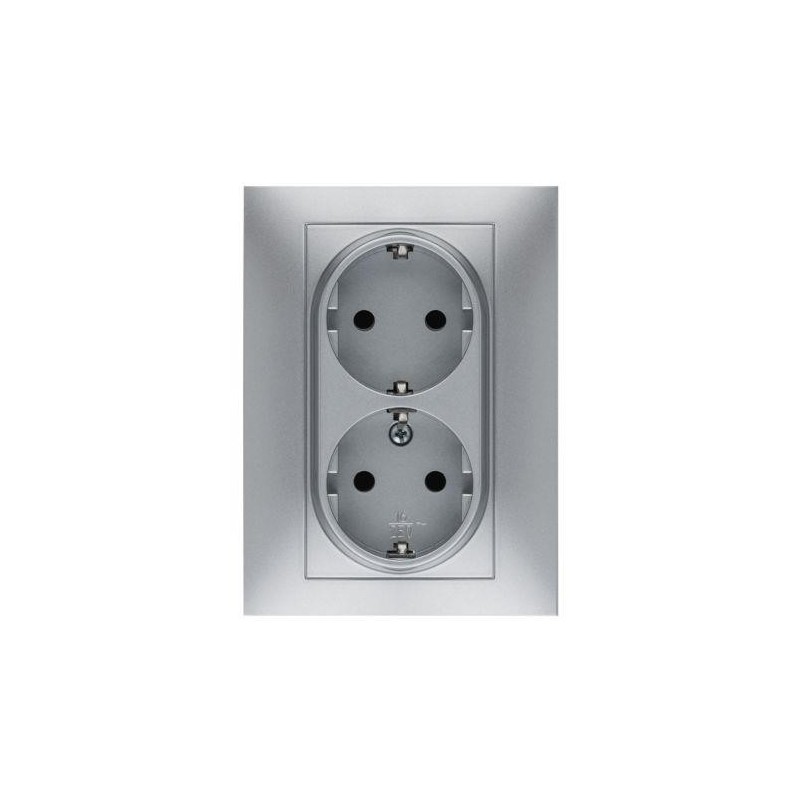 DOBLE TOMA CORRIENTE 16 AH. 250 V. ALUMINIO 9225