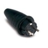 CLAVIJA MACHO TT. 16 AH. 250 V. GOMA NEGRA