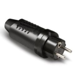 CLAVIJA MACHO TT. 16 AH. 250 V. GOMA NEGRA