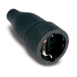 CLAVIJA HEMBRA GOMA TT. 16 AH. 250 V. NEGRA