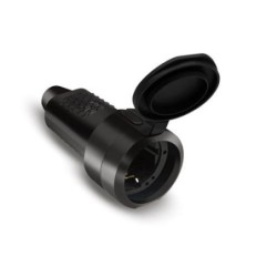 CLAVIJA HEMBRA TT 16 AH. 250 V. GOMA NEGRA