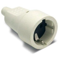 BASE TT. 16 AH. 250 V. PVC GOMA BLANCA 2104B