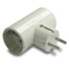 ADAPTADOR DOBLE TOMA TIERRA CERAMICA 1302