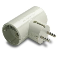 ADAPTADOR DOBLE TOMA TIERRA CERAMICO 1302 BLISTER