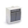 DOBLE CONMUTADOR ESTANCO 10 AH. 250 V. IP55 19076