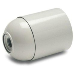 PORTALAMPARAS LISO E-27 BLANCO 161-B