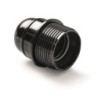 PORTALAMPARAS BAQUELITA E-27 ROSCADO+TOPE NEGRO