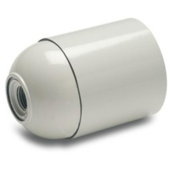 PORTALAMPARAS LISO E-27 BLANCO 161-B BLISTER