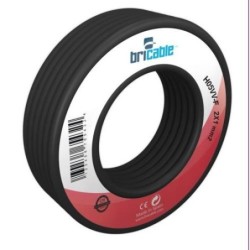 CABLE MANGUERA REDONDA H05VV-F 2X1 NEGRA 10M
