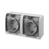 DOBLE BASE TT. LATERAL ESTANCO 16 AH. 250 V. IP54