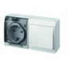 CONMUTADOR+BASE TT. ESTANCO 16 AH. 250 V. IP54