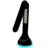 LAMPARA LED RECARGABLE CON RELOJ 4W. NEGRA 23942