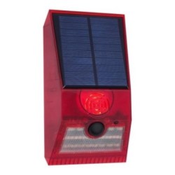 ALARMA SOLAR 129DB Y LUZ LED 3W.IP55