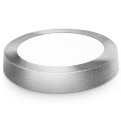 DOWNLIGHT LED 18W. SUPERFICIE REDONDO PLATA FRIA