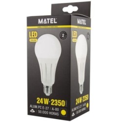 BOMBILLA LED ESTANDAR E27 24 WATIOS CALIDA 23293