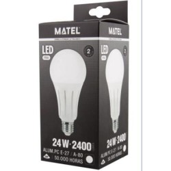 BOMBILLA LED ESTANDAR E27 24 WATIOS FRIA 23294