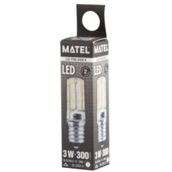 BOMBILLA LED SILICONA TUBULAR E14 3W. FRIA 22649